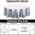 thumbnail image 2 of Summer Coastal Table Cloth Round 60 Inch Blue Ocean Coral Tablecloth Round Nautical Coastal Round Table Cloths Farmhouse Beach Theme Wallpaper Decoration for Home Kitchen Dining Room Party Picnic, 2 of 7