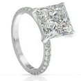thumbnail image 2 of Pompeii 4 1/2 Ct Princess Cut Diamond Engagement Ring Lab Grown in White or Yellow Gold, 2 of 5