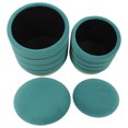 thumbnail image 4 of TOV Furniture Saturn Teal Storage Ottomans - Set of 2, 4 of 5