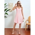 thumbnail image 4 of Women's Cover Up Dresses Eyelet Loose Sleeveless Sundresses Tank Dress for Summer Casual Pink XL, 4 of 10