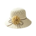 thumbnail image 3 of HuangHuanChen Sun Hat for Women Summer Straw Beach Hats Floppy Crochet Hat UV Protection Travel Bucket Hat Foldable Packable Sunshade Hat Fisherman Hat Beach Vacation Hat Beige One Size, 3 of 3