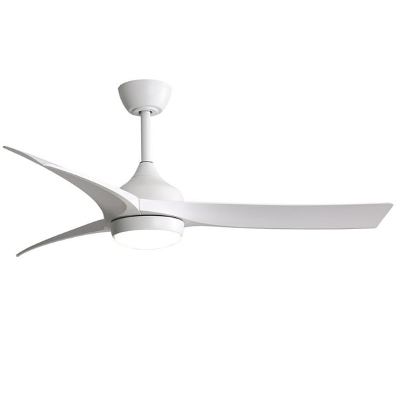 Sofucor Ceiling Fan 52 Inch Ceiling Fans with Lights Remote Control, Outdoor Low Profile White Ceiling Fan with Light 6-Speed 3 CCT Dimmable 3-Timer 5 ABS Blade