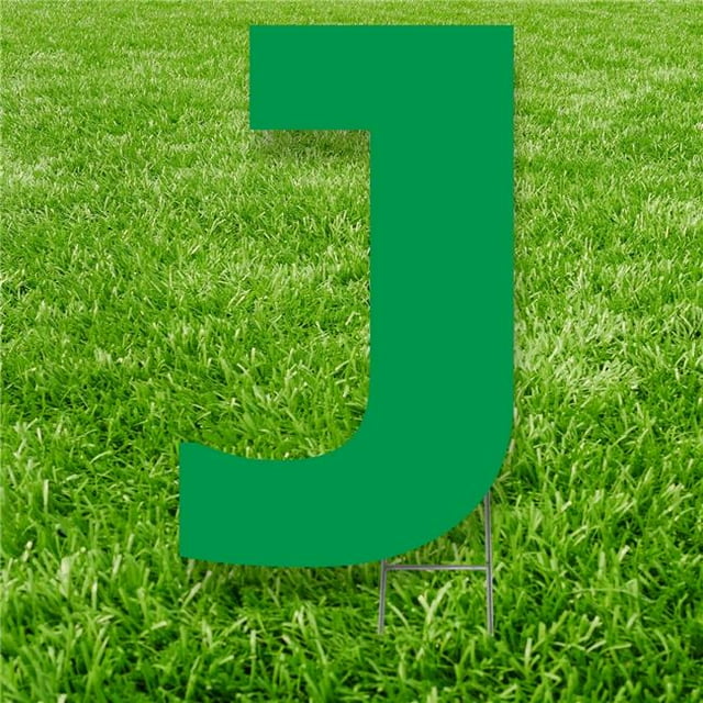 Advanced Graphics 3328 20 x 15 Po Lettre J Yard Signe&44; Vert