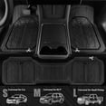 thumbnail image 5 of CAR GRAND Heavy Duty Rubber Car Floor Mats, Deep Dish Waterproof Car Mats All Weather, Universal Trim-to Fit Automotive Floor Mats for Car SUV Truck Van, Durable Floor Liners All Black, 5 of 10