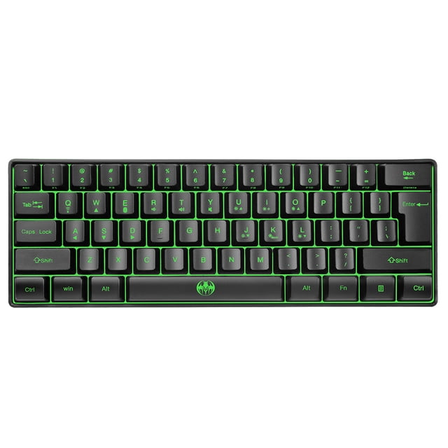 Wireless Keyboard 61 Keys BT+2.4G Dual-mode Keyboard with RGB Backlight Effect ABS Two-color Injection Molding