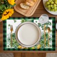 thumbnail image 4 of St Patricks Day Placemats Set of 4, Modern Watercolor Dogs Green Shamrock Placemats for Dining Table, Place Mats for Kitchen Tabletop, Waterproof Wipeable Dining Table Mats Set, 4 of 9