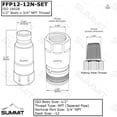 thumbnail image 4 of Flat Face Connect Under Pressure Hydraulic Quick Connect Coupler Set, 3/4? NPT Thread, 4 of 4