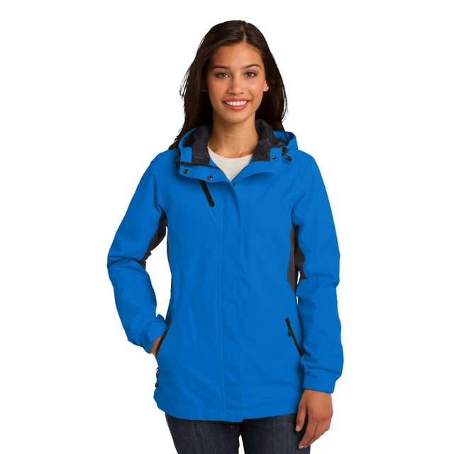 Chaqueta impermeable Port Authority® Ladies Cascade. L322 Azul Imperial/ Negro 4XL Autoridad Portuaria L322
