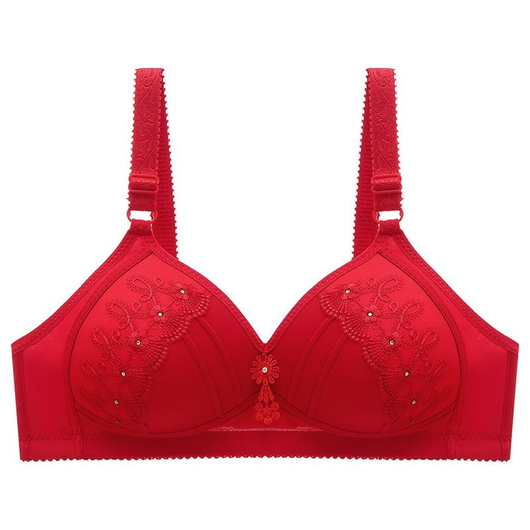 Buy Size 34A-36B Lace Seamless 3/4 Cup Push Up Bra Adjustable Girls Support  Bra H9 Wine red Cup Size 80A at