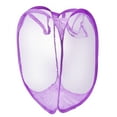 thumbnail image 4 of PTOOTP Cesto de malla plegable y fácil de abrir para ropa sucia, ideal para dormitorios universitarios (morado), 4 of 7