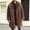 A01_Brown, variant on Men Mid Long Casual Faux Mink Coat Faux Fur Coat Winter Long Faux Mink Coats Single Breasted Business Cozy Fur Jacket Winter Classic Fur Collar Outerwear