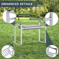 thumbnail image 5 of Garden Kneeler and Seat, 10.2" Wider Heavy Duty Thick Gardening Bench for Kneeling and Seat - Multifunctional Kneeler Bench, Gardening Gifts for Women, Seniors Grandparents, Gray, 5 of 13