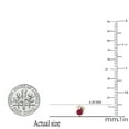 thumbnail image 3 of Dazzlingrock Collection 3mm Round Ruby, White Diamond 2 Stone Stud Earrings for Her, 14K Rose Gold, 3 of 4