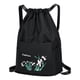 thumbnail image 2 of Mochila plegable con cordón de gran capacidad bordada, mochila con cordón para mujer, mochila de viaje, 2 of 4