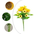 thumbnail image 5 of Darzheoy Artificial Sunflowers Bouquet, 12 inch Silk Sunflower Fake Sunflower Artificial Silk Flower Bouquet for Home Wedding Bride Holding Flowers Floral Decor, 5 of 9