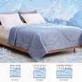 thumbnail image 7 of Cooling Comforters Twin Size for Night Sweates Hot Sleepers Hot Flashes - MH MYLUNE HOME Arc-Chill Double Sided Summer Comforter for Bed Couch, Machine Washable, Blue 59"x79", 7 of 7