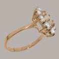 thumbnail image 3 of LBG British Made 14k Rose Gold Natural Opal & Cubic Zirconia Womens Engagement Ring - 33 size options - Size 4.75, 3 of 6