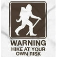 thumbnail image 2 of Warning Hike Your Own Risk Bigfoot Womens Slim Fit Graphic Tee Brisco Brands X, 2 of 5