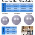 thumbnail image 2 of 75cm Yoga Ball, Exercise Ball for Fitness, Stability, Balance & Birthing, Anti-Burst Professional Quality Design Balance Ball Pilates Core&Workout Ball with Quick Pump - Home Gym Office Chair, 2 of 7