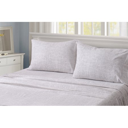 New Season Naturally Yours - 100% Cotton Bed Sheets Set - Softly Brushed  Cotton Flannel Printed Solid Textured White Bed Sheet Set- Stylish Printed Bed  Sheets - Warm, Breathable Bed Sheets Set | Walmart Canada