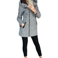 thumbnail image 7 of ShomPort Women's Long Winter Coat Thicken Zip up Hooded Jacket with Pockets Casual Outdoor Warm Coat, 7 of 7