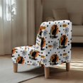 thumbnail image 5 of HELLHERO Dustproof Accent Chair Cover for Dining Room, Stain Protection Armless Accent Chair Protector, Black Cat Spider web, 5 of 8