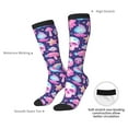 thumbnail image 5 of Bingfone Compression Socks for Women and Men Long Socks for Running Athletic Cycling Nurse-mushroom rainbow color Skull, 5 of 8