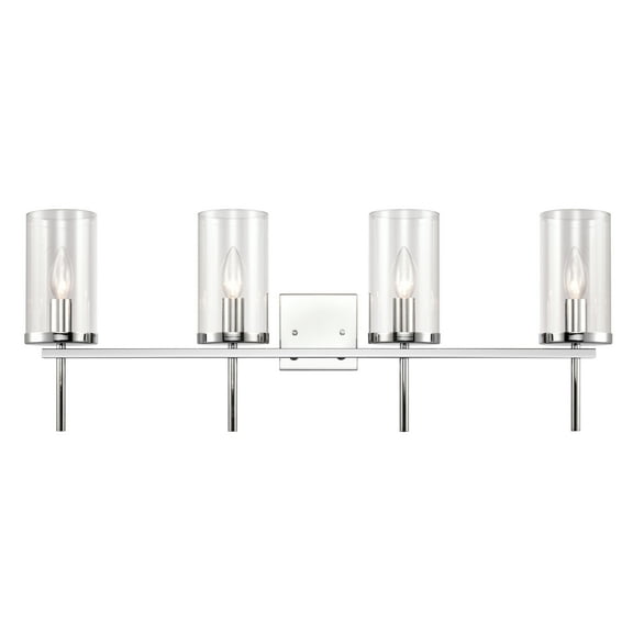 Elk Home 32.5-Inch Wide Oakland Vanity Light, Contemporary, Chrome