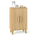 thumbnail image 1 of Gymax Buffet Armoire de Rangement avec Doubles Portes et 3 Tablettes Détachables, 1 of 10