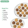 thumbnail image 5 of Uxcell Cooling Rack, 6.5" Round Stainless Steel Baking Rack with 20mm Legs for BBQ/Cooking/Roasting/Grilling/Steaming/Drying, Wire Cooling Rack for Baking [Silver], 5 of 7