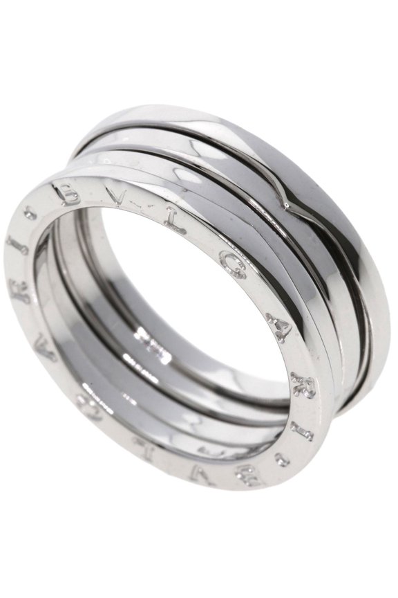 Pre-Owned BVLGARI B-zero1 2-Band #62 Ring in 18K White Gold for Women