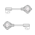 thumbnail image 2 of Barre de Mamelon Design Clé 14G avec Gemme d'Opalite, 2 of 7