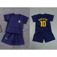 thumbnail image 1 of Traje de fútbol para bebés, ropa para niños y niñas pequeñas, camisetas deportivas + Pantalones cortos, conjunto de 2 piezas, traje de competición para niños qym unisex, 1 of 2