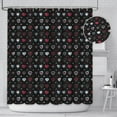 thumbnail image 5 of 72x72in Valentine Sweetheart Shower Curtain Pattern with Red and Black Sweetheart Shower Curtain Bathroom Decorations Valentine Waterproof Polyester Fabric with Hooks, 5 of 6