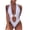White, variant on Women High Cut Cheeky One Piece Swimsuits Monokini V Neck Cutout Bathing Suit Beach Pool Party Outfits