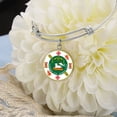 thumbnail image 4 of Puerto Rico State Seal Stainless Steel or 18k Gold Circle Bangle Bracelet, 4 of 7