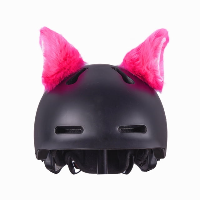 2 uds orejas de gato de peluche bonitos accesorios para casco casco de esquí casco de motocicleta casco de Snowboard (casco no incluido)