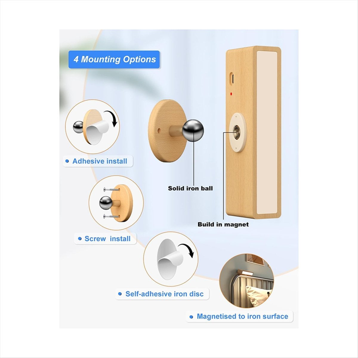 Wall Sconces Set of 2,Battery Operated Wall Sconce ,Wall Lights for Bedroom Wireless, for Bedroom,Living Room,Reading