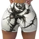 thumbnail image 2 of Fotbe Black And White Rose Shorts Sin Costuras – Shorts Deportivos de Cintura Alta para Mujer, Elásticos para Gimnasio, Yoga, Running o Ciclismo-Small, 2 of 8