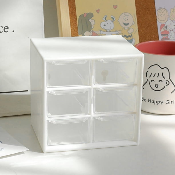 Escritorio de plástico apilable artesanía piezas pequeñas 9 cajones organizador pequeña sala cajas de almacenamiento con compartimentos - blanco perfecl caja del gabinete de almacenamiento