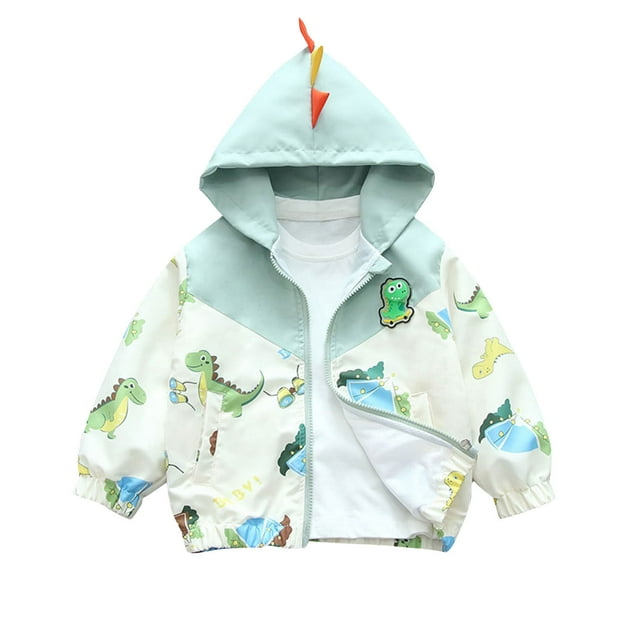 Baby Spring Jacket, Childrens Clothing Childrens Spring Clothing Little Dinosaur Jacket Small and Medium Childrens Spring Jacket