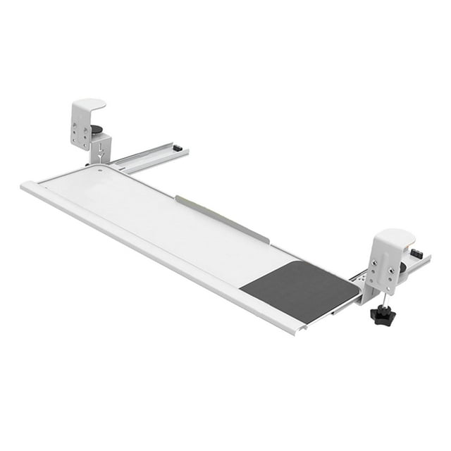 GROWTH TANK Keyboard Tray Pull Out Slider Track for Relieve Sedentary Stress Typing Home White