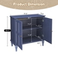 thumbnail image 6 of CBJCBJ 31.4"Mid-Century Sideboard Buffet Cabinet , Storage Cabinet with Adjustable Shelves, for Entryway, Dining Room,Blue, 6 of 8