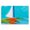 Modern Sailboat Shore, variant on Stupell Industries Contemporary Vivid Blue Lighthouse Canvas Art, 30 x 24, by Liz Jardine