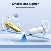 New Bee Bluetooth Headset 24Hrs Talk Time 60 Days Standby Wireless Earpiece with Microphone, Gold