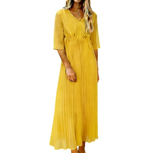 Vestido de Manga de Ruffle Polka Dot de la Mujer de la Gasa de Manga Corta Fluido Casual Verano Mini