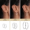 thumbnail image 2 of LeCalla Hypoallergenic Sterling Silver Hoop Earrings Set, 3 Pairs Small Medium Round Hoops, 16MM 24MM 30MM, 2 of 6