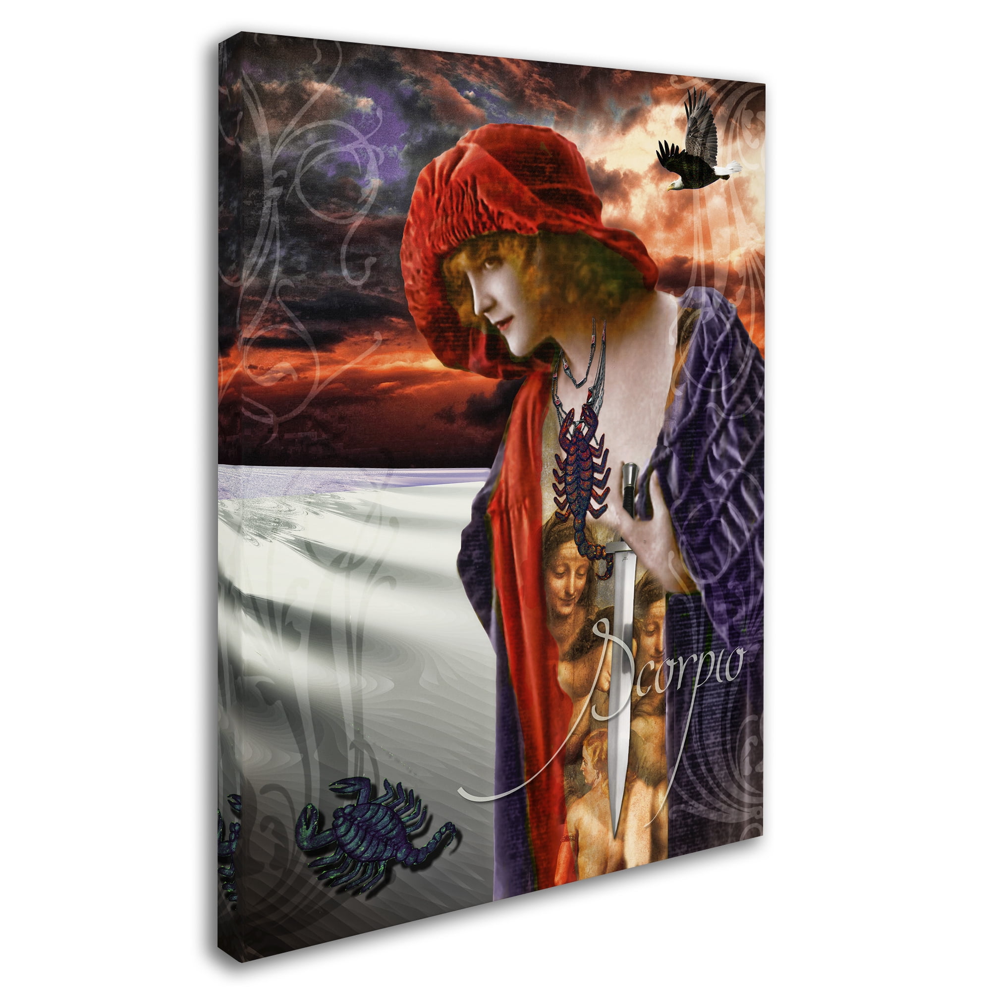 Trademark Fine Art "Art Nouveau Zodiac Scorpio" Canvas Art by Color Bakery