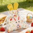 thumbnail image 2 of 4PC Bunny Easter Decoration Gift Bags Easter Party Favor Reusable Burlap Goodie Rabbit Drawstring Treat Bag for Some Bunny is One Easter Kids Baby Shower Garden Tea Party Supplies, 2 of 6