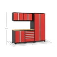 thumbnail image 5 of NewAge Products Pro Series Red 6 Piece Cabinet Set, Heavy Duty 18-Gauge Steel Garage Storage System, LED Lights Included, 5 of 13